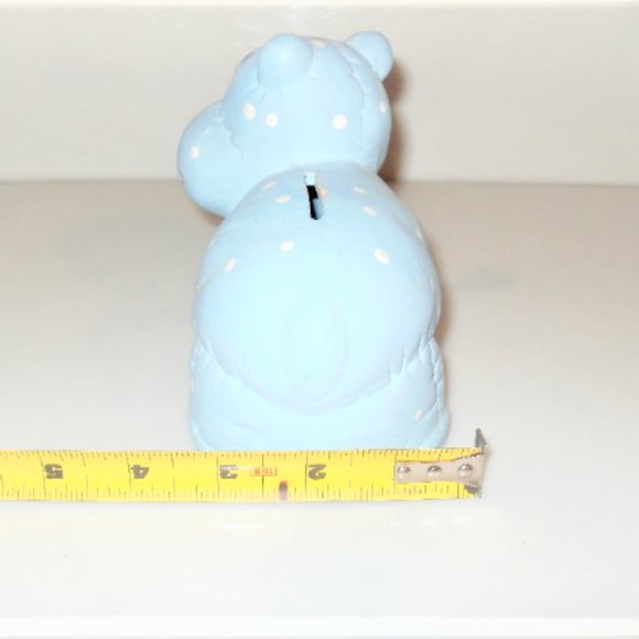 Vintage HIPPO Ceramic Piggy Bank Hand Painted Bank Hand Painted Hippo Baby Hippo - Picture 6 of 6